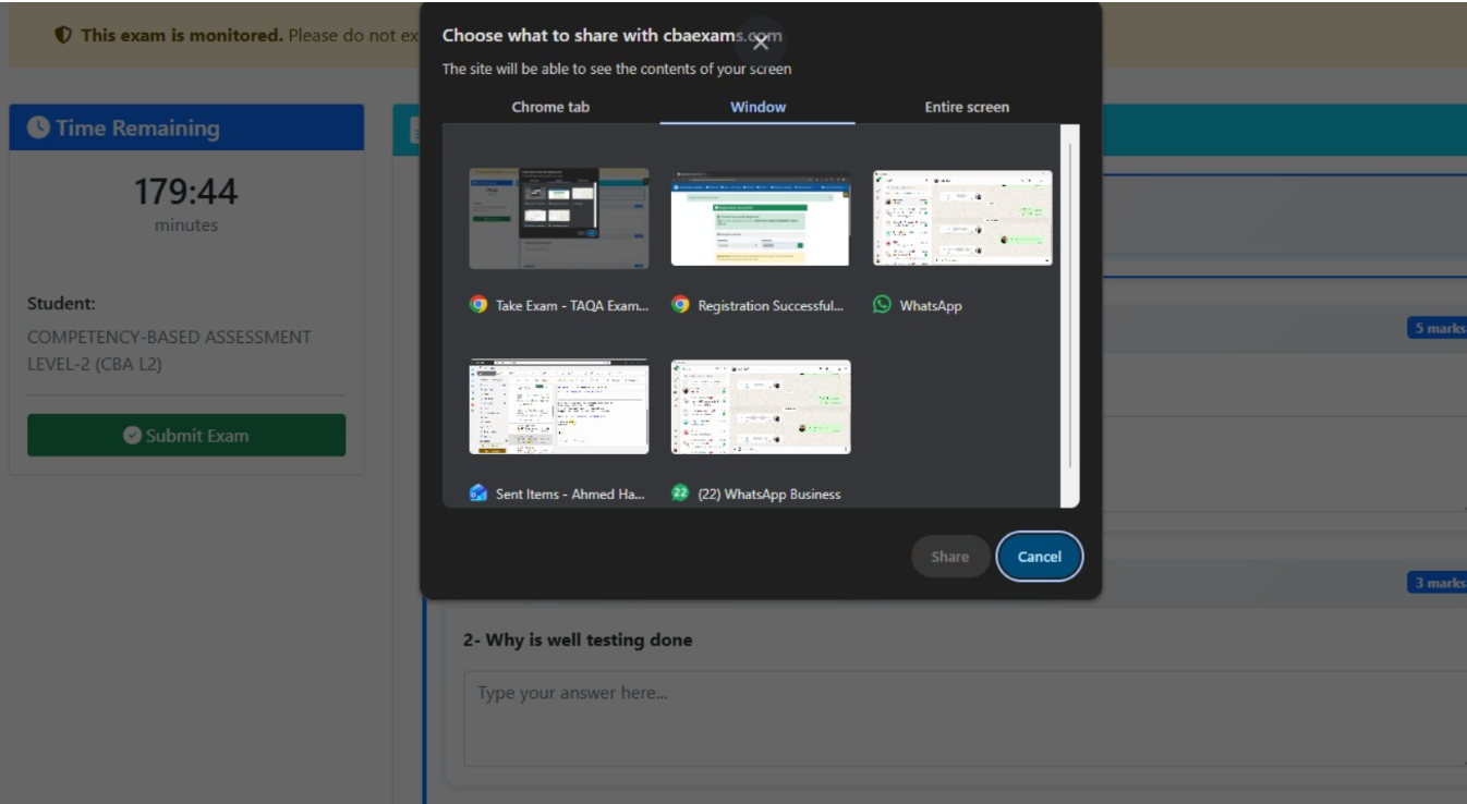 Exam Interface